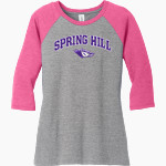 Spring Hill Badgers <span class="pdp-name-mascot">Spring Hill Badgers</span> District Women's Perfect Tri 3/4-Sleeve Raglan Front Thumbnail