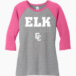 Elk City Elks District Women's Perfect Tri 3/4-Sleeve Raglan Front Thumbnail