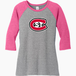 District Women's Perfect Tri 3/4-Sleeve Raglan