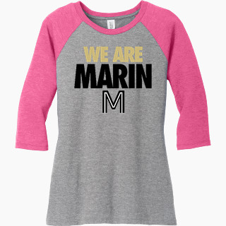 District Women's Perfect Tri 3/4-Sleeve Raglan