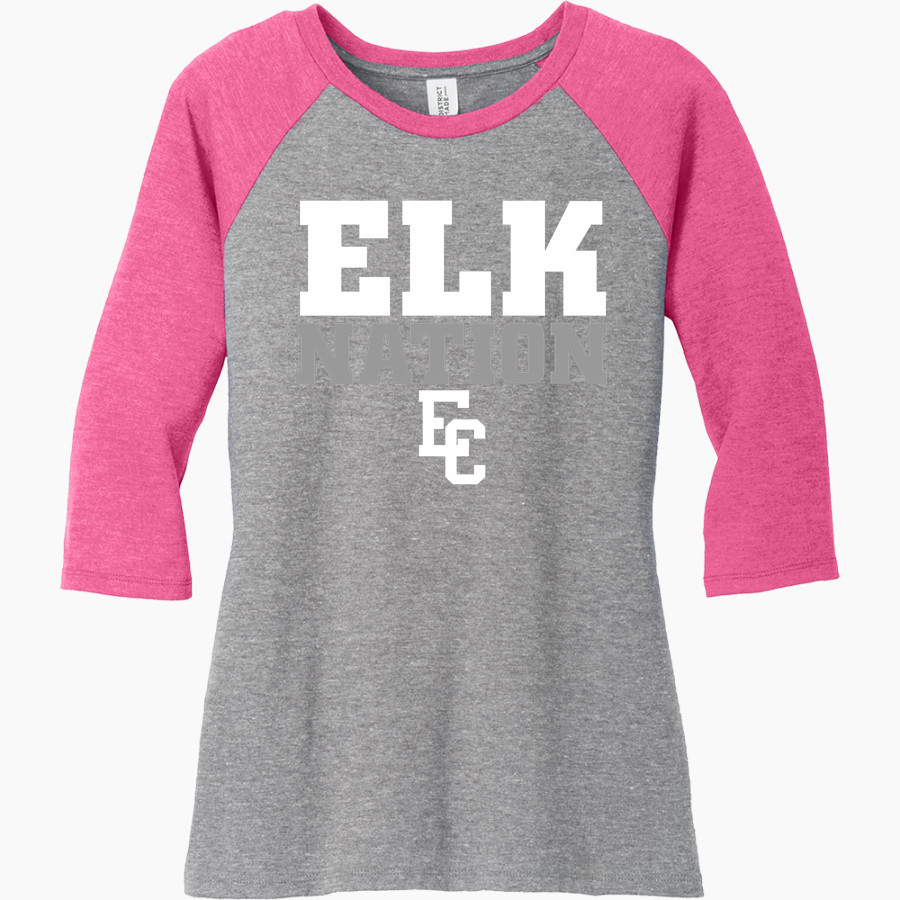 Elk City Elks District Women's Perfect Tri 3/4-Sleeve Raglan