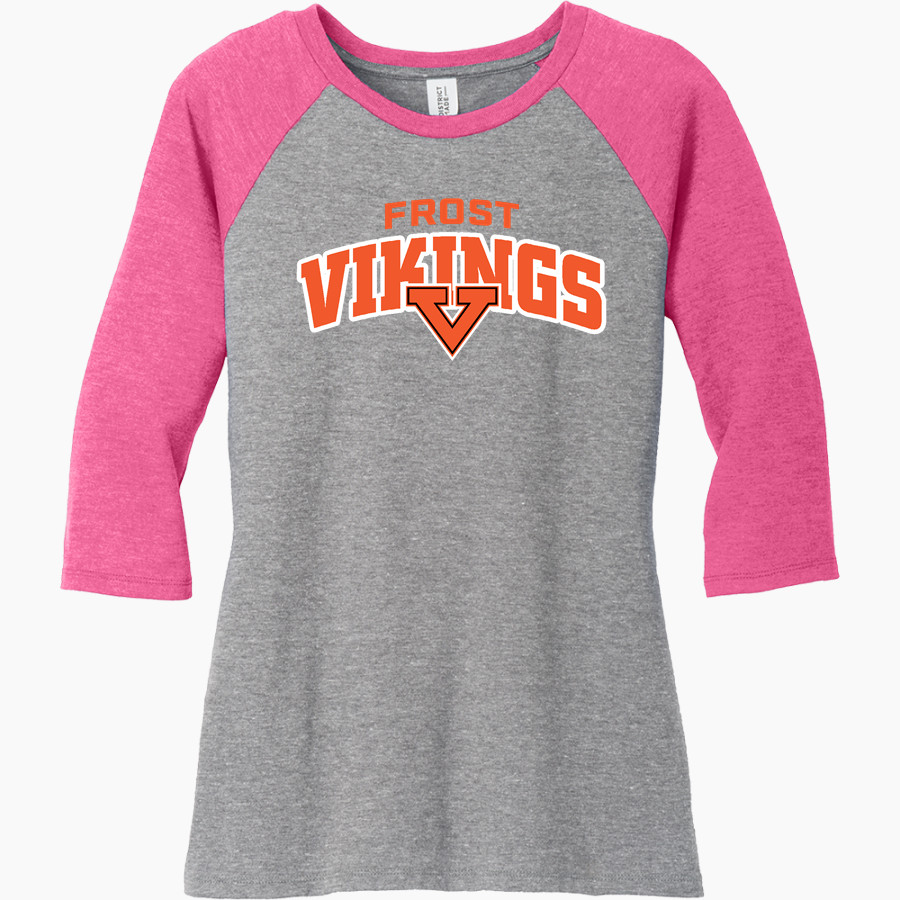 Frost Vikings <span class="pdp-name-mascot">Frost Vikings</span> District Women's Perfect Tri 3/4-Sleeve Raglan