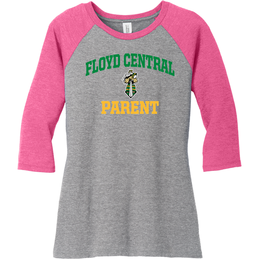 Floyd Central Highlanders <span class="pdp-name-mascot">Floyd Central Highlanders</span> District Women's Perfect Tri 3/4-Sleeve Raglan