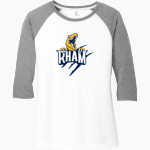 Rham Raptors <span class="pdp-name-mascot">Rham Sachems</span> District Women's Perfect Tri 3/4-Sleeve Raglan Front Thumbnail