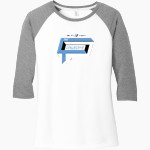 Believe In You <span class="pdp-name-mascot">Believe In You</span> District Women's Perfect Tri 3/4-Sleeve Raglan Front Thumbnail