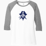 Modesto Junior College Pirates District Women's Perfect Tri 3/4-Sleeve Raglan Front Thumbnail