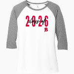 Benedictine University Mesa Redhawks <span class="pdp-name-mascot">Benedictine University Redhawks</span> District Women's Perfect Tri 3/4-Sleeve Raglan Front Thumbnail