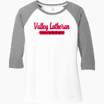 Valley Lutheran Flames <span class="pdp-name-mascot">Valley Lutheran High School Flames</span> District Women's Perfect Tri 3/4-Sleeve Raglan Front Thumbnail