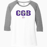 BEMENT MIDDLE SCHOOL BULLDOGS <span class="pdp-name-mascot">BEMENT BULLDOGS</span> District Women's Perfect Tri 3/4-Sleeve Raglan Front Thumbnail