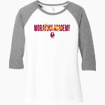 MORAVIAN ACADEMY LIONS <span class="pdp-name-mascot">MORAVIAN ACADEMY LIONS</span> District Women's Perfect Tri 3/4-Sleeve Raglan Front Thumbnail