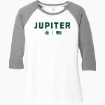 JUPITER HIGH SCHOOL WARRIORS <span class="pdp-name-mascot">JUPITER WARRIORS</span> District Women's Perfect Tri 3/4-Sleeve Raglan Front Thumbnail