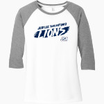 Jubilee San Antonio Lions <span class="pdp-name-mascot">Jubilee San Antonio Lions</span> District Women's Perfect Tri 3/4-Sleeve Raglan Front Thumbnail