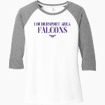 Coudersport Area Falcons District Women's Perfect Tri 3/4-Sleeve Raglan Front Thumbnail