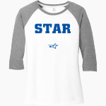 Wichita Christian Stars <span class="pdp-name-mascot">Wichita Christian Stars</span> District Women's Perfect Tri 3/4-Sleeve Raglan Front Thumbnail