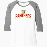 Newberry Youth Football And Cheer Panthers <span class="pdp-name-mascot">Newberry Youth Football And Cheer Panthers</span> District Women's Perfect Tri 3/4-Sleeve Raglan Front Thumbnail