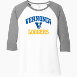 Vernonia Loggers <span class="pdp-name-mascot">Vernonia Loggers</span> District Women's Perfect Tri 3/4-Sleeve Raglan Front Thumbnail