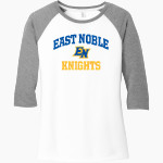 EAST NOBLE HIGH SCHOOL KNIGHTS <span class="pdp-name-mascot">EAST NOBLE KNIGHTS</span> District Women's Perfect Tri 3/4-Sleeve Raglan Front Thumbnail