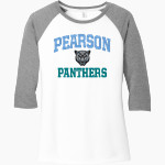 Pearson Panthers <span class="pdp-name-mascot">Pearson School Panthers</span> District Women's Perfect Tri 3/4-Sleeve Raglan Front Thumbnail