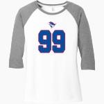 Clarkson-Leigh Patriots District Women's Perfect Tri 3/4-Sleeve Raglan Front Thumbnail