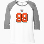 Travis Bobcats <span class="pdp-name-mascot">Travis Bobcats</span> District Women's Perfect Tri 3/4-Sleeve Raglan Front Thumbnail