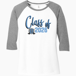 District Women's Perfect Tri 3/4-Sleeve Raglan