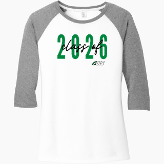 District Women's Perfect Tri 3/4-Sleeve Raglan