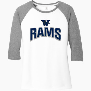 District Women's Perfect Tri 3/4-Sleeve Raglan