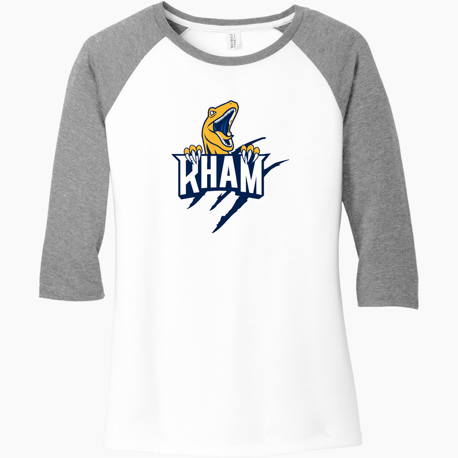 Rham Raptors <span class="pdp-name-mascot">Rham Sachems</span> District Women's Perfect Tri 3/4-Sleeve Raglan