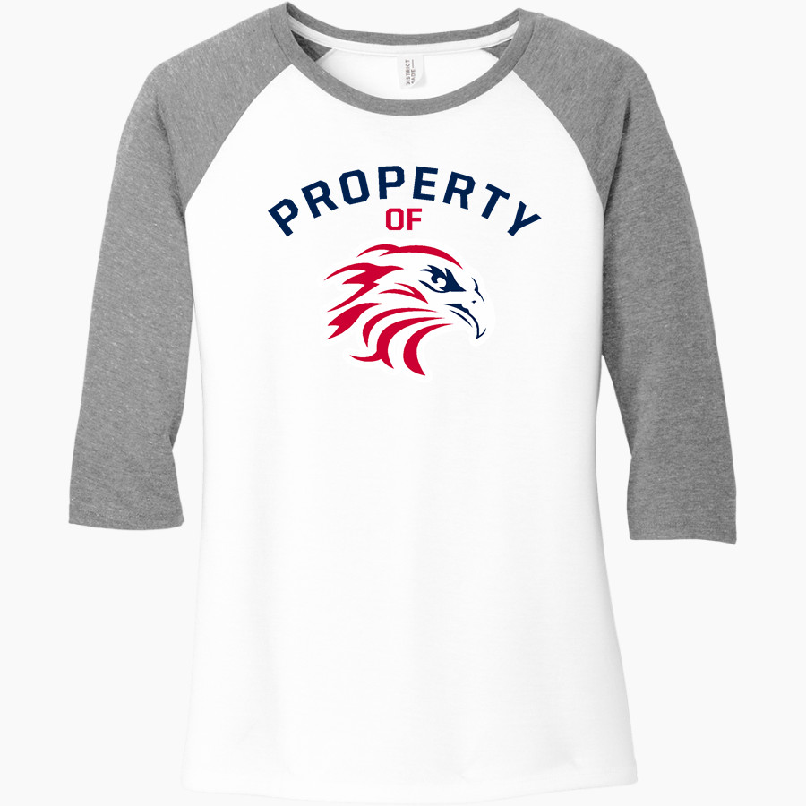Firebirds Fastpitch The Official Online Store District Women's Perfect Tri 3/4-Sleeve Raglan