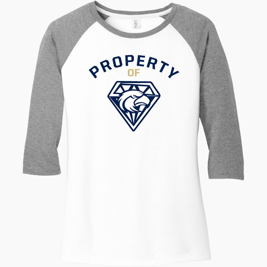 Akins Eagles District Women's Perfect Tri 3/4-Sleeve Raglan