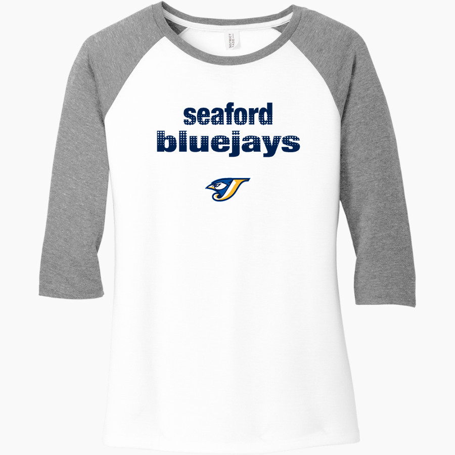 SEAFORD HIGH SCHOOL BLUEJAYS <span class="pdp-name-mascot">SEAFORD BLUEJAYS</span> District Women's Perfect Tri 3/4-Sleeve Raglan