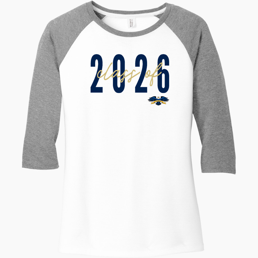 EL SEGUNDO HIGH SCHOOL EAGLES District Women's Perfect Tri 3/4-Sleeve Raglan