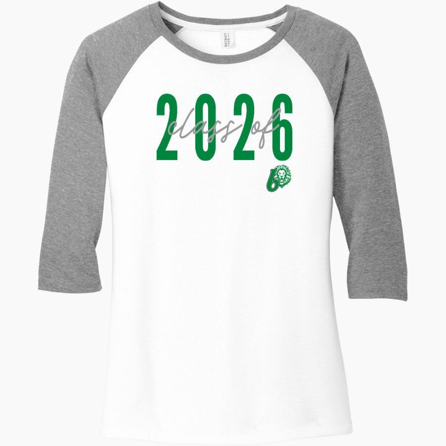 Bremen Athletics Sideline Store <span class="pdp-name-mascot">Bremen Lions</span> District Women's Perfect Tri 3/4-Sleeve Raglan