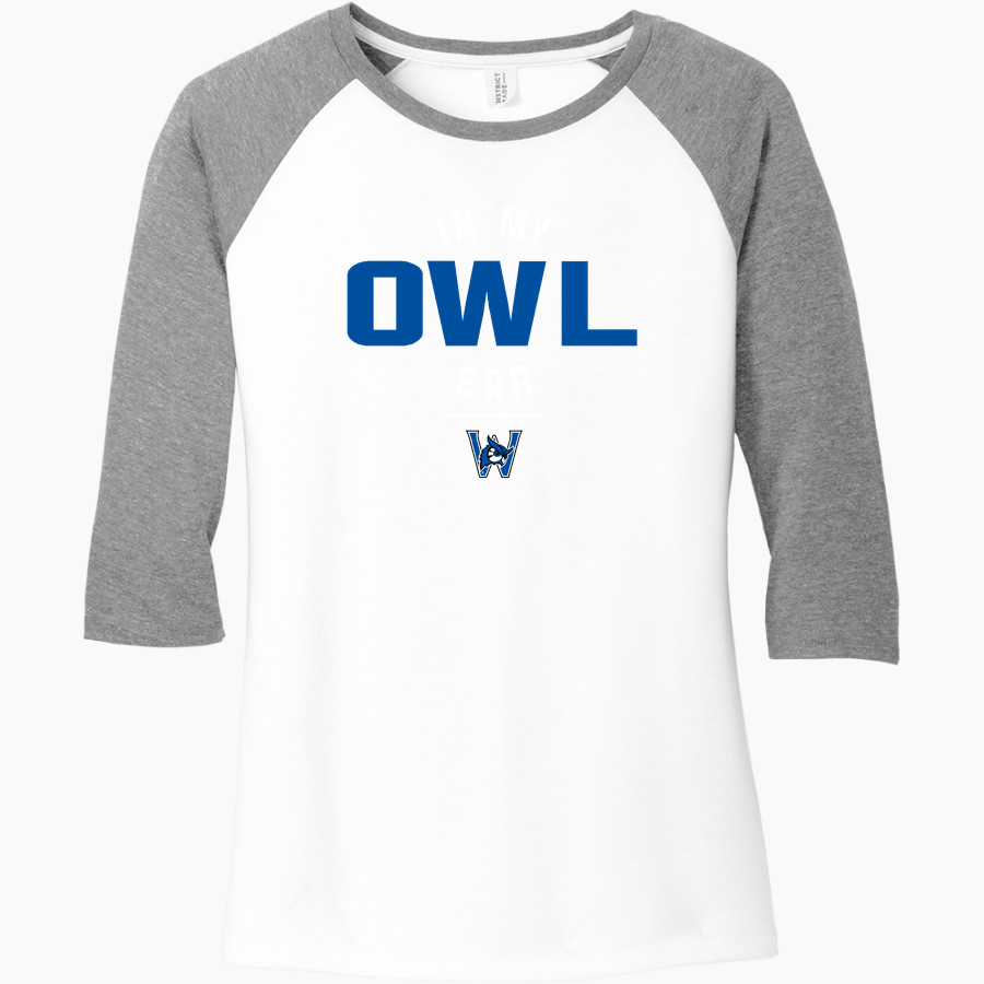 Westfield State University Online Store <span class="pdp-name-mascot">Westfield State Owls</span> District Women's Perfect Tri 3/4-Sleeve Raglan