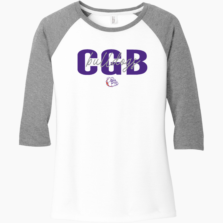 BEMENT MIDDLE SCHOOL BULLDOGS <span class="pdp-name-mascot">BEMENT BULLDOGS</span> District Women's Perfect Tri 3/4-Sleeve Raglan