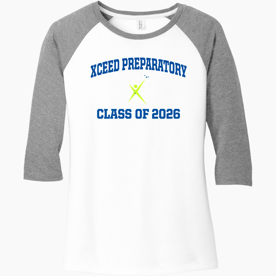 Xceed Preparatory Xceed Preparatory District Women's Perfect Tri 3/4-Sleeve Raglan