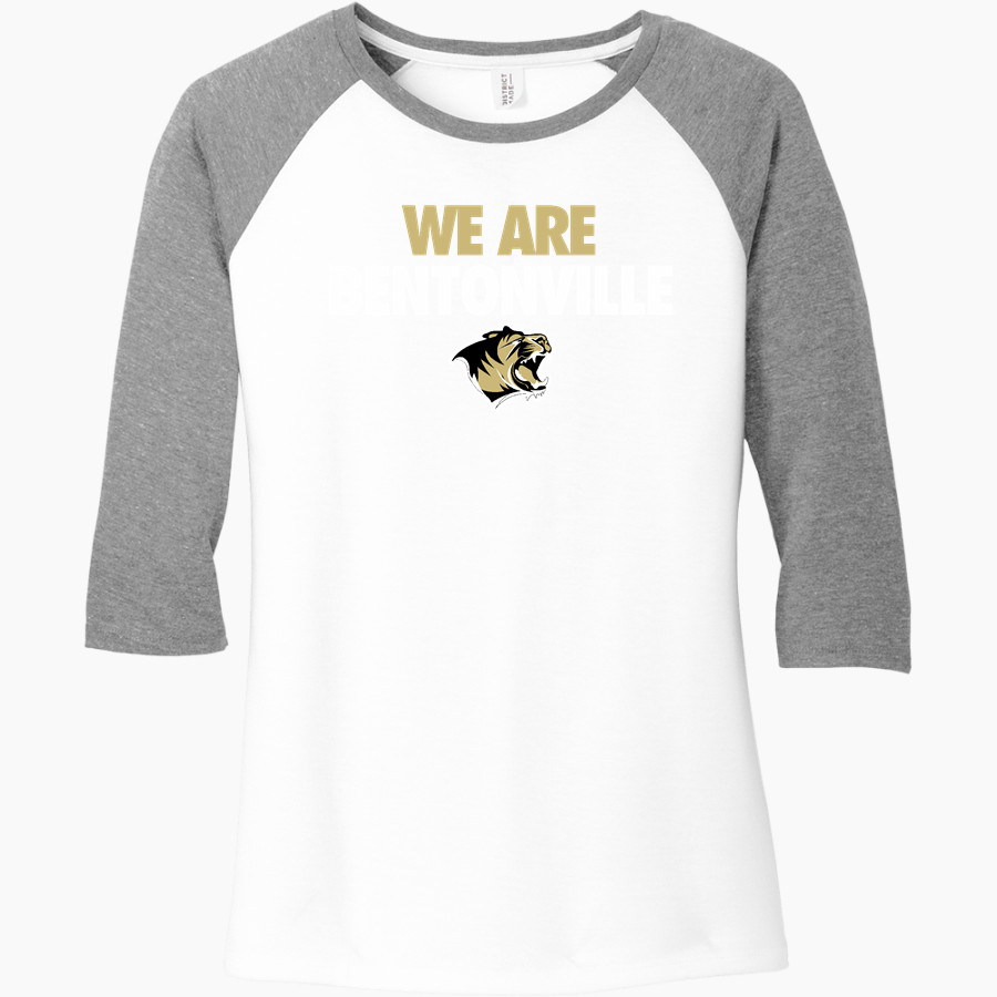BENTONVILLE HIGH SCHOOL TIGERS <span class="pdp-name-mascot">BENTONVILLE TIGERS</span> District Women's Perfect Tri 3/4-Sleeve Raglan