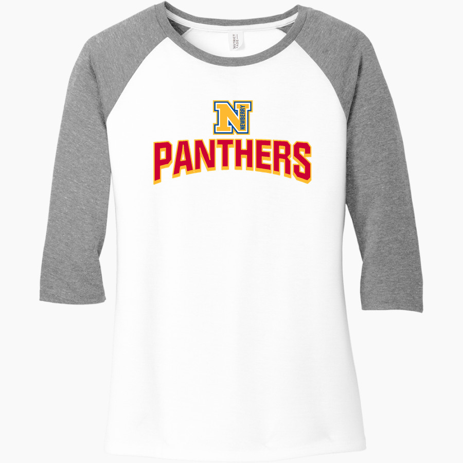 Newberry Youth Football And Cheer Panthers <span class="pdp-name-mascot">Newberry Youth Football And Cheer Panthers</span> District Women's Perfect Tri 3/4-Sleeve Raglan