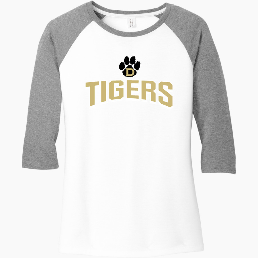 DEKALB HIGH SCHOOL TIGERS District Women's Perfect Tri 3/4-Sleeve Raglan
