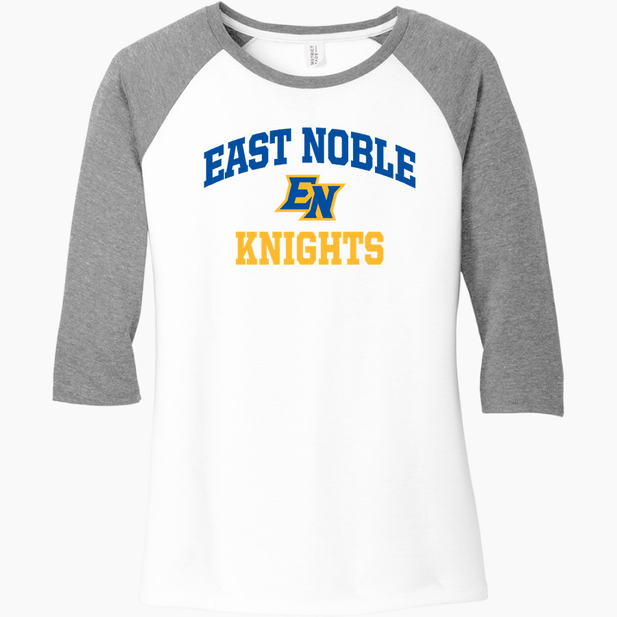 EAST NOBLE HIGH SCHOOL KNIGHTS <span class="pdp-name-mascot">EAST NOBLE KNIGHTS</span> District Women's Perfect Tri 3/4-Sleeve Raglan