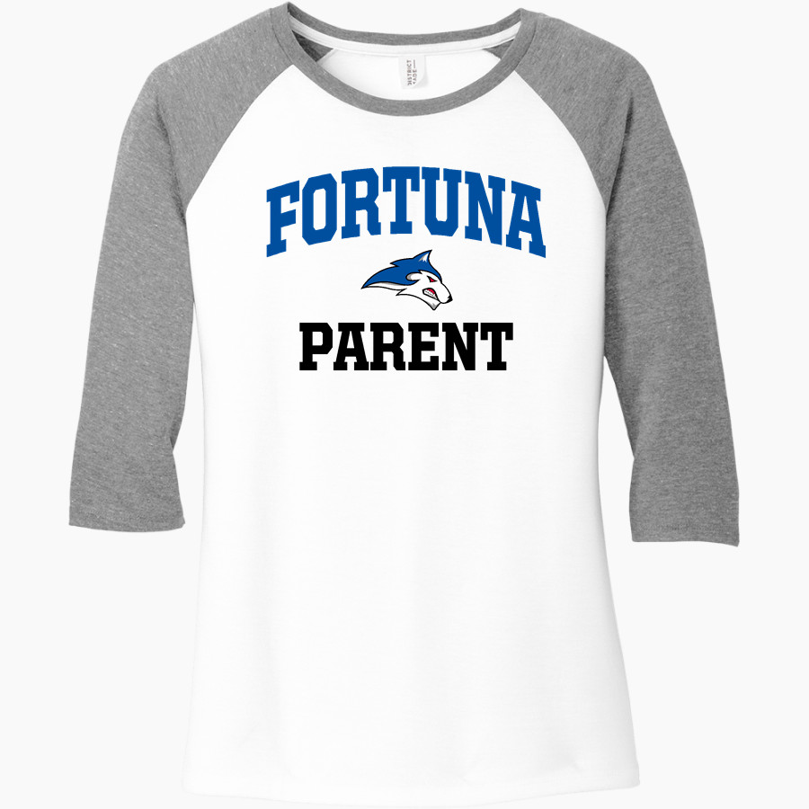 FORTUNA HIGH SCHOOL HUSKIES <span class="pdp-name-mascot">FORTUNA HUSKIES</span> District Women's Perfect Tri 3/4-Sleeve Raglan