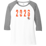 Ainger Cougars <span class="pdp-name-mascot">Ainger Cougars</span> District Women's Perfect Tri 3/4-Sleeve Raglan Front Thumbnail