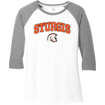 STURGIS HIGH SCHOOL TROJANS <span class="pdp-name-mascot">STURGIS TROJANS</span> District Women's Perfect Tri 3/4-Sleeve Raglan Front Thumbnail