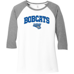 HAMILTON SCHOOL BOBCATS <span class="pdp-name-mascot">HAMILTON BOBCATS</span> District Women's Perfect Tri 3/4-Sleeve Raglan Front Thumbnail