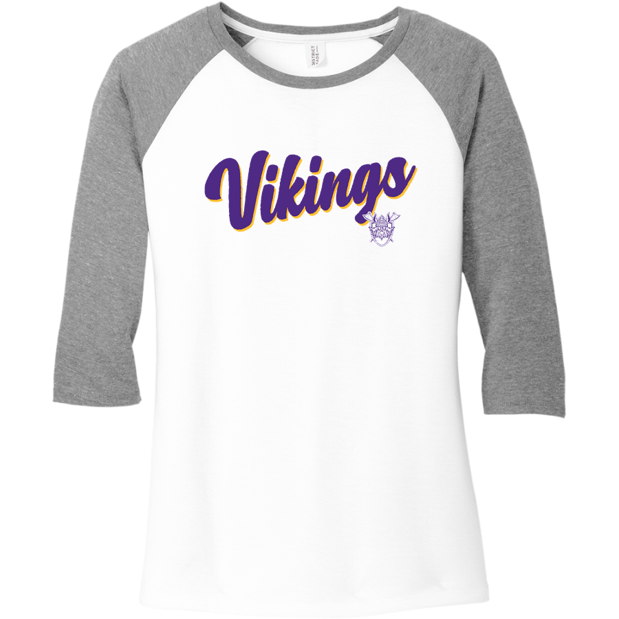 MOUNTAIN VIEW HIGH SCHOOL VIKINGS <span class="pdp-name-mascot">MOUNTAIN VIEW VIKINGS</span> District Women's Perfect Tri 3/4-Sleeve Raglan