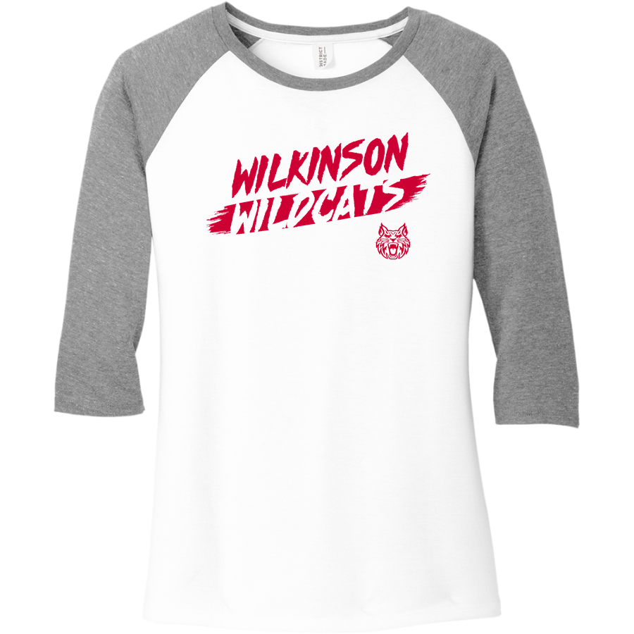 Wilkinson Wildcats <span class="pdp-name-mascot">Wilkinson Middle School</span> District Women's Perfect Tri 3/4-Sleeve Raglan