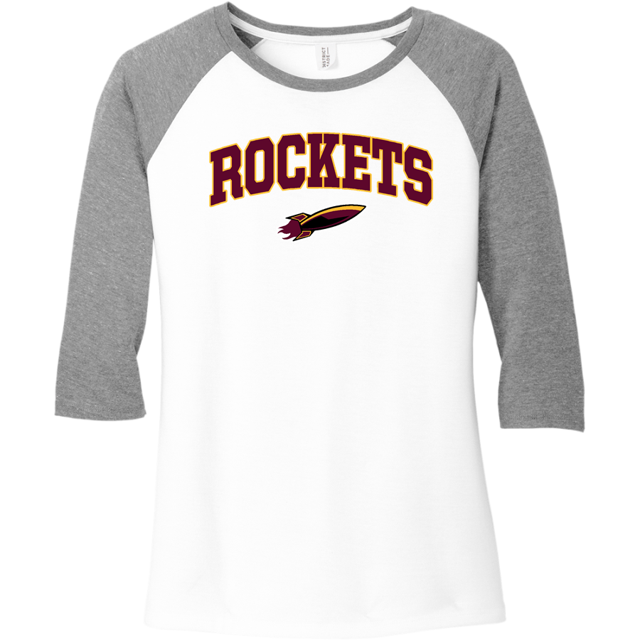REESE HIGH SCHOOL ROCKETS <span class="pdp-name-mascot">REESE ROCKETS</span> District Women's Perfect Tri 3/4-Sleeve Raglan