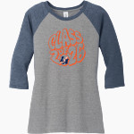 LaGrange Academy Warriors <span class="pdp-name-mascot">LaGrange Academy Warriors</span> District Women's Perfect Tri 3/4-Sleeve Raglan Front Thumbnail