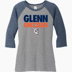 Glenn Grizzlies <span class="pdp-name-mascot">Tom Glenn Grizzlies</span> District Women's Perfect Tri 3/4-Sleeve Raglan Front Thumbnail