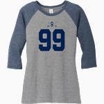 Saints Peter and Paul Sabres <span class="pdp-name-mascot">Saints Peter and Paul Sabres</span> District Women's Perfect Tri 3/4-Sleeve Raglan Front Thumbnail